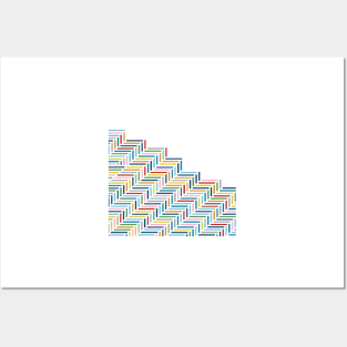 Herringbone Part Colorful Posters and Art